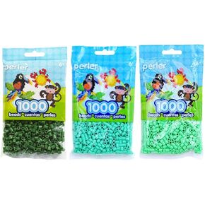 Perler Bead Bag Green Group (Dark Green, Light Green, Pastel Green)