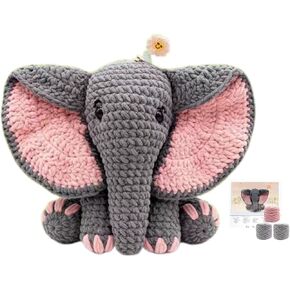 Masinca Crochet Animal Kit, Knitting Kit with Yarn, Crochet Kits for Adults, Crochet Animal Kit, Crochet Stuffed Animal, Crochet Gifts