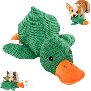 Mellow Dog Calming Duck, The Mellow Dog Duck, Calming Duck Dog Toy, The Mellow Dog Calming Pillow, The Mellow Dog Calming Duck Dog Toy, Dog Duck Toy with Quacking Sound for Indoor Dog (Green)