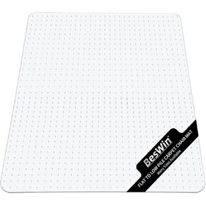 Office Chair Mat for Carpets, Premium Polycarbonate Desk Chair Mat for Low Carpeted Floors, Thick and Sturdy Carpet Floor Protector, Easy Glide and Semi Transparent Design (47" X 36")