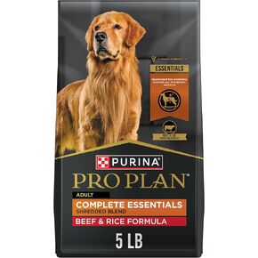 Purina Pro Plan Complete Essentials Shredded Blend Beef and Rice Dog Food Dry Formula with Probiotics for Dogs - 5 lb. Bag