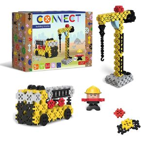 Connect Trefl Construction Bricks 2-in-1 HDS Crane/Crane Set - 169 Pieces: 164 Bricks + 5 Building Bricks, Creative Toy for Adults and Children from 5 Years Old