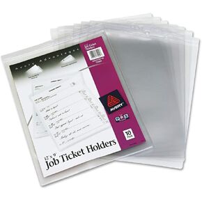 Avery Products - Avery - حاملي التذاكر الوظيفية ، فينيل المقياس الثقيل ، 9 × 12 ، 10/حزمة - تباع كحزمة واحدة - أمامية واضحة وظهر غير لامع. - grommet معززة في الأعلى. - بناء المقياس الثقيل.
