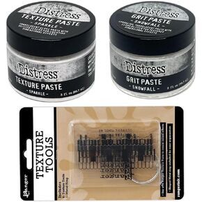 Tim Holtz Counction Holiday 2023 - معجون الملمس الشراع ، عجينة تساقط الثلوج وأدوات الملمس