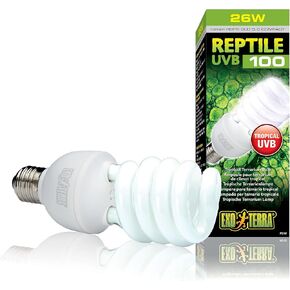 Exo Terra Repti-Glo 5.0 Compact Fluorescent Tropical Reptile Terrarium Lamp, 26-watt