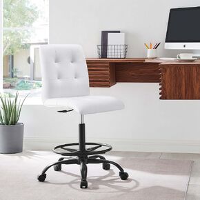 Modway Prim Home Office Desks and Chairs, Black White