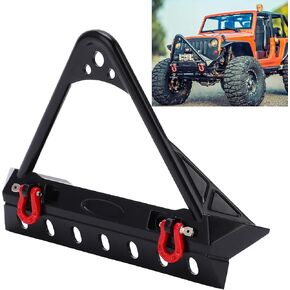 RC Stinger Front Bumper with LED Light RC Front Bumper for Axial Scx10 / II/III Generation 1/10 RC Car (Pointed Tip)