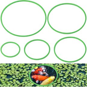 PAGOW 5pcs Fish Feeding Rings Set, Floating Aquarium Plant Corral, Round Fish Feeder Rings for Fish Tank, Floating Plant Ring, Fish Tank Aquarium Accessories for Betta (Black)