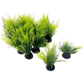 Smoothedo-pets نباتات أكواريوم زخارف أسماك خزان السمك 20 ٪ حجم صغير/2 بوصة من البلاستيك الطويل الاصطناعي الاصطناعي الأسماك الجيبية يخفيون مجموعة العشب الصغير (الظلام الأخضر)