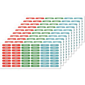 540 PCS Kosher Labels 1.25 × 0.25 بوصة للألبان ملصق طعام مشفر