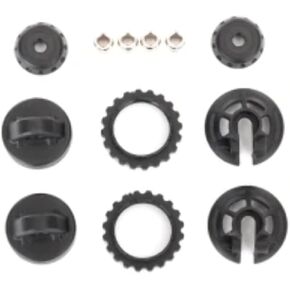 Traxxas 7468X GTR Shock Caps and Spring Retainers, Black