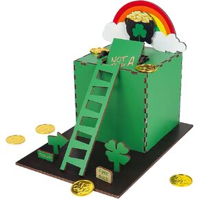 Tryly St Patrick's Day Leprechaun Trap Kit, St Patrick's Day DIY Craft Kit, to Make A Trap to Catch A Leprechaun, St Patricks Day Toys Present for Kids Classroom Activity
