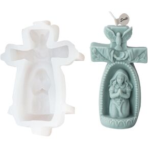 Candle Mold, Silicone Mold Church Prayer Boy/Girl Shaped Wax Candle Molds Scented Aromatherapy Making Mould Handmade Ornament