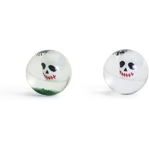 Two's Company Refill for 36-Pieces Light Up Skull & Spiders Bouncing Ball in 2 Glitter Colors