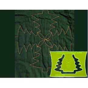 Parrs Christmas Tree Free Motion Quilting Ruler for Domestic Machines