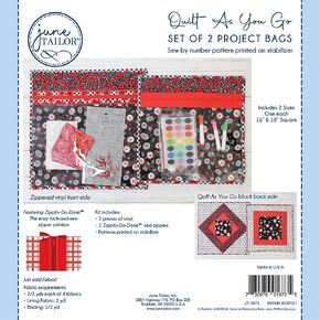 June Tailor KIT Project Bag, Red Zippity-do-Done(tm)