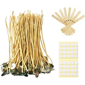 150 PCS 3.6 inch Hemp Candle Wicks for Candle Making 2.5mm Beeswax Candle Wicks Thick Candle Wicks Hemp Wicks Candle Wick Butter Candle Making Wicks