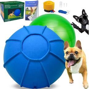 Herding Ball for Dogs, Dual Layered Herding Dog Ball Set for Australian Shepherd, Cattle, Collie, for Dog, Agility Equipment- Free Training Book (Green, Large-25 Herding Set)