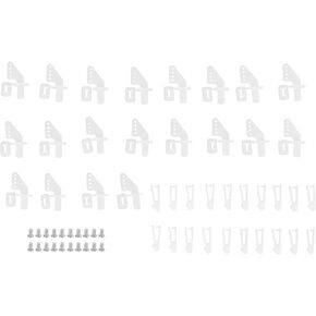 20 Sets Micro Control Horns,4 Hole Control Horns Clevis Kit for RC Airplane Foam Fixed Wing Aircraft