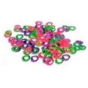 Downtown Pet Supply - Orthodontic Rubber Bands - Orthodontic Elastics - Rubber Bands for Braces - Hair Ties or Pet Hair Elastics - Dreadlocks & Braid Accessories - 1/4 in - Multi-Colored - 100 Pack