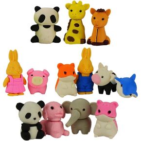 Iwako Japanese Puzzle Take Apart Erasers Zoo Animals Set of 7
