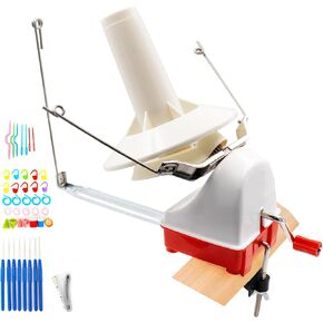 SolidGnik Yarn Ball Winder Large Capacity with Knitting Needles Set,Hand Operated,10 Ounce