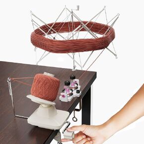 Yarn Swift and Yarn Winder Set - Hand-Operated Yarn Ball Winder with Skein Holder, Umbrella Swift for Crocheting & Knitting, Durable, Portable, 10oz Capacity, Perfect for Yarn Cakes and Projects