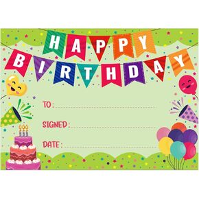 WhatSign 30PCS Happy Birthday Certificates for Students Birthday Award Certificates Gifts for Kids Classroom Birthday Certificates Student Birthday Gifts from Teacher Back to School Teacher Supplies