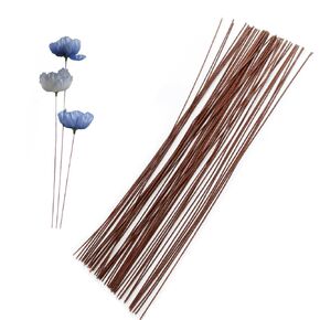 YUXIANG Floral Wire Stems, 18 Gauge Flower Stem Wire 16 inch Paper Wrapped Wire for Flower Arrangements DIY, Bouquent Stem Wrapping and Crafts (Brown)