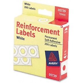 Hole Reinforcements [Set of 3] Color: White, Quantity: 200 / Pack