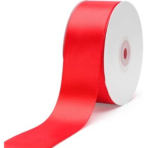 1 Inch x 100yds Satin Ribbon Solid Fabric Ribbons Roll for Gift Wrapping,Floral,Balloons,Craft Sewing,Valentine's Day,Wedding,Birthday Party Decoration(Black)