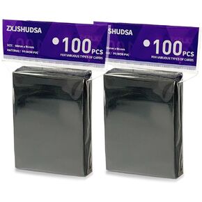 بأكمام بطاقة MTG 200pcs ، بطاقات بطاقات بطاقات أسود غير لامعة ، حماية جميع بطاقات التداول الخاصة بك ، لبطاقات ألعاب بطاقات كرة القدم الرياضية ، 66 × 91 مم