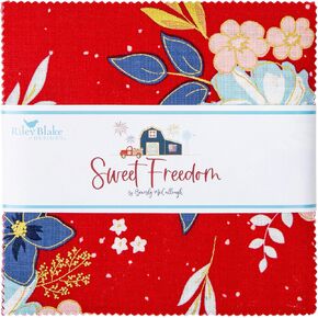 Beverly McCullough Sweet Freedom 5" Stacker 42 5-inch Squares Charm Pack Riley Blake 5-14410-42