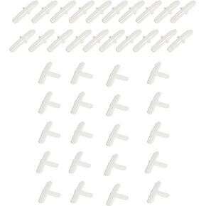 AQUANEAT Aquarium Airline Tubing Connector, Fish Tank Air Pump Connector, Plastic, 40Pcs (2 Kinds)