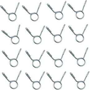 20-Pack Air Tubing Spring Clips Oxygen Pump Tube Retaining Clip Double Wire Spring Hose Fuel Line Silicone Tube Spring Clips Zinc Plated