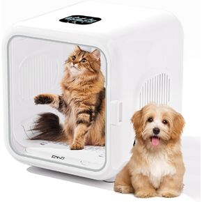 ONKO Pet Dryer Box Large Cat Dryer Box Ultra Quite Dog Drying Box Bottom-up Airflow Pet Dryer Cabin 4 Default Mode Automatic Cat Hair Dryer Adjustable Temperature, Smart Cat Drying Box Pet Blower Box