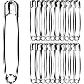 Safety Pins, 50 Pcs 1.8 inch/45 mm Large Safety Pins Heavy Duty, Safety Pins for Clothes, Blanket, Sweaters, Shawls, Crafts (Silver)