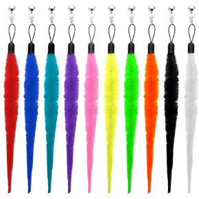 10 Packs Cat Worm Toy Refills Cat Wand Replacement Worms Interactive Cat Wand Replacement Cat Toys Interactivefor Teaser Play and Chase Exercise with Kitten(Multi Colored)
