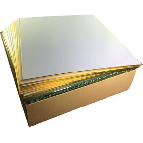 Japanese Shikishi White Board 9.5 x 10.75 inches Gold Bordered for Japanese Art or Calligraphy Total 50 pcs Box Set