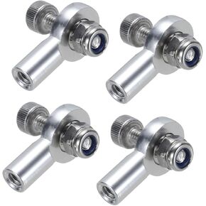 uxcell M3xL18mm Ball Rods End Head Ball Joint Buckle Steering Connecting Pushrod Tie for RC Model with Nuts 4Pcs