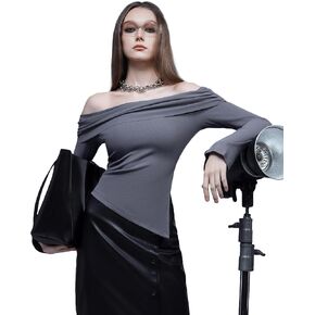 Clothing Atelier Ella Off The Shoulder Asymmetrical Top with Ruched Side Detail Cute and Trendy Summer 2024 Outfits