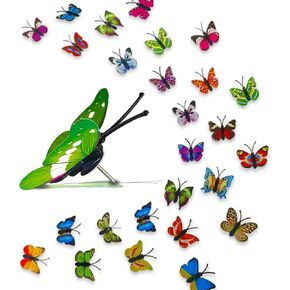 Orga’Neat Butterfly Push Pins, 50 Pcs Decorative Butterfly Desk Accessories for Photo Wall Cork Board, Colorful Cute Thumb Tacks for Cubicle Women Office Workplace