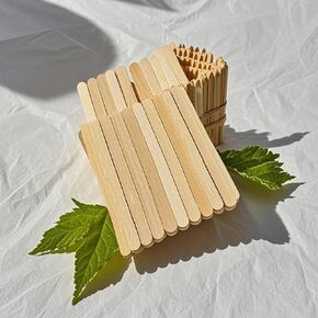 200 PCS عصي الحرف الخشبية 4.5 بوصة ، وعصي الآيس كريم ، وعصي جامبو ، وعصي المصاصة ، ومثالية لبناء طراز ، ويدافع الأطفال ، وإنشاء مشاريع حرفية