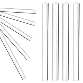 ZukoCert 4 Pcs Acrylic Rods, Clear Acrylic Sticks for DIY Crafts, 6.3 x 0.5 Inch Polymer Clay Roller Tools for Sculpting, Rolling, Crafting, Art Projects