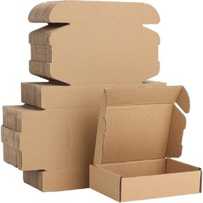 6 X 4 X 2 Inches Small Shipping Boxes Corrugated Cardboard Boxes Mailing Packaging Boxes for Packing Moving Storage Small Items Small Shipping Mailer Box (100 Pcs)