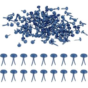 Patikil Paper Paper ، 500 PCS Mini Mini Round Round Head Fastener Distener Distener for Craft Art Scrapbooking DIY Supplies ، Blue Blue 0.3 "x0.18"