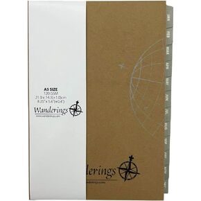 Wanderings 2025/26 Calendar Planner Inserts - Ivory Color - Thick Monthly Weekly Calendar Refill for A5 6-Ring Binder Planner Compatible with Filofax 8 1/4 x 5 5/8 (21cm x 14.2cm) to Jun 2026