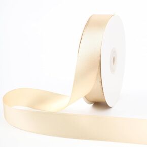 50 Yards Champagne Gold Ribbon, 1 Inch Solid Satin Ribbon Wrapping Paper Ribbon for DIY Curling Craft Gift Wrapping Flower Bouquet Wedding Birthday Party Hair Floral Craft Sewing Decoration