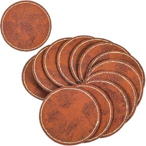 40 PCS Blank Leather Patches for Hats, Round Leather Hat Patches with Adhesive, Laserable Leatherette Patches Artificial Leather Patches for Hats Jackets Custom Fabric Repair Sew Laser Supplies