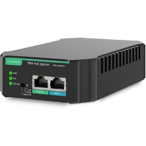 LINOVISION Gigabit 90W 802.3bt PoE Injector, Compatible with Standard and Legacy Non-Standard PD Device, PoE++ Injector for High Power Consumption PTZ Camera, VoIP Phone